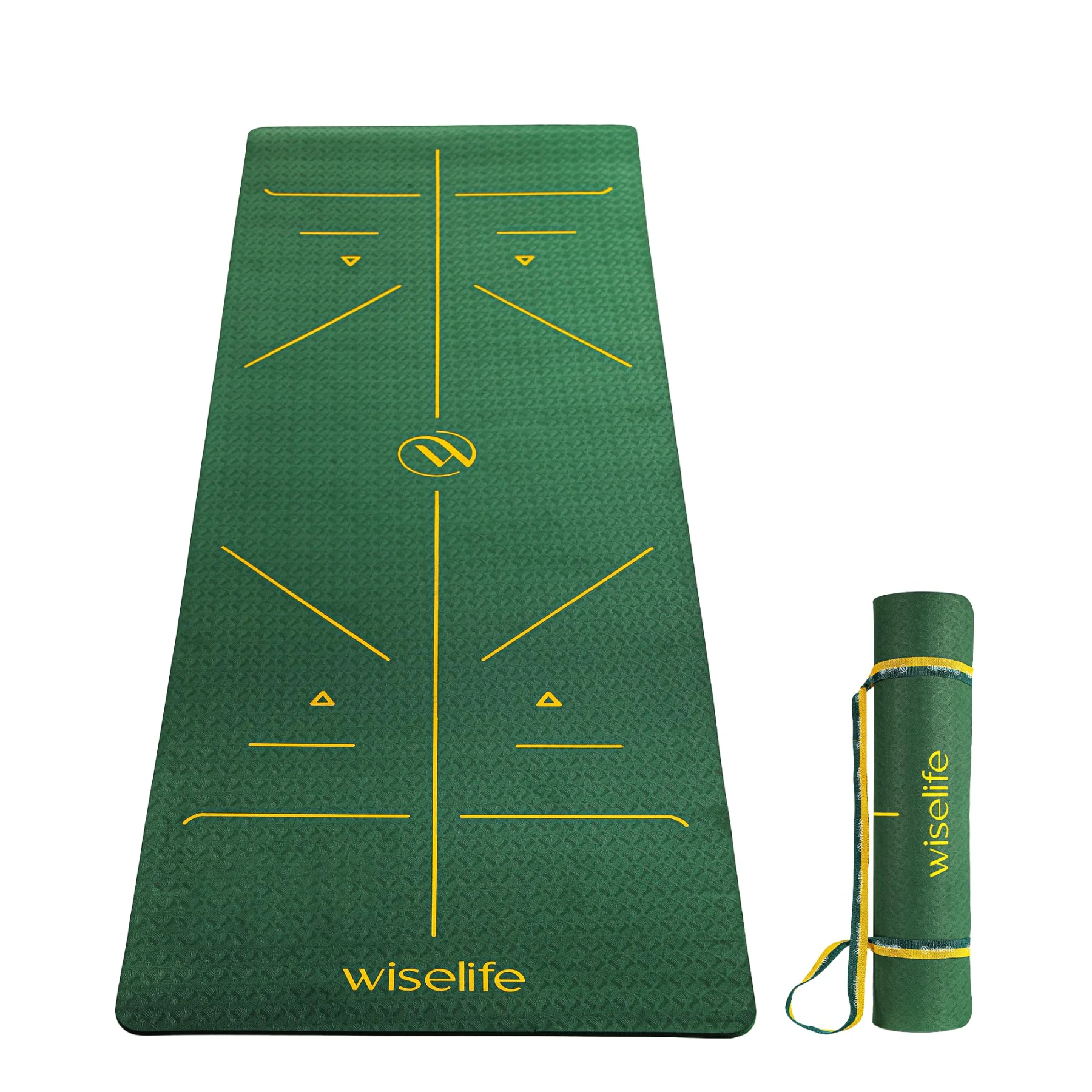 Нескользящий коврик для йоги Wiselife, 6 мм
