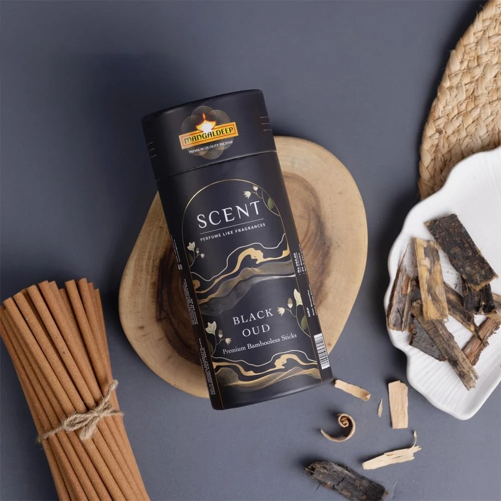 Аромапалочки Mangaldeep Scent Premium Black Oud — 30 шт, с подставкой