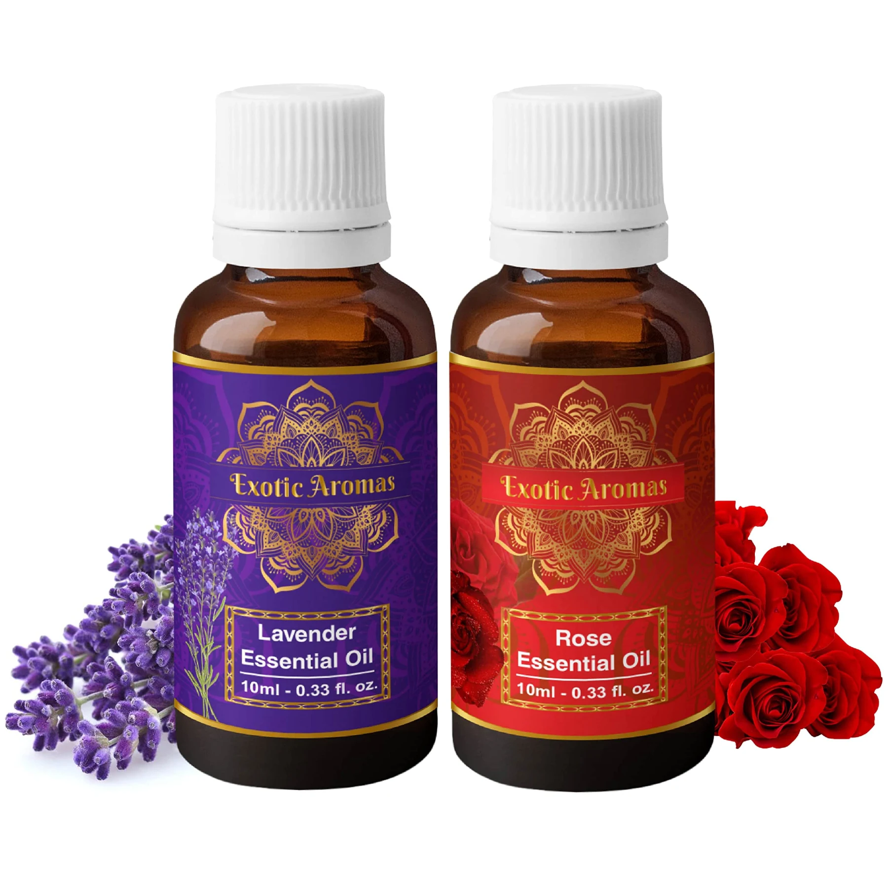 Эфирные масла лаванды и розы Exotic Aromas