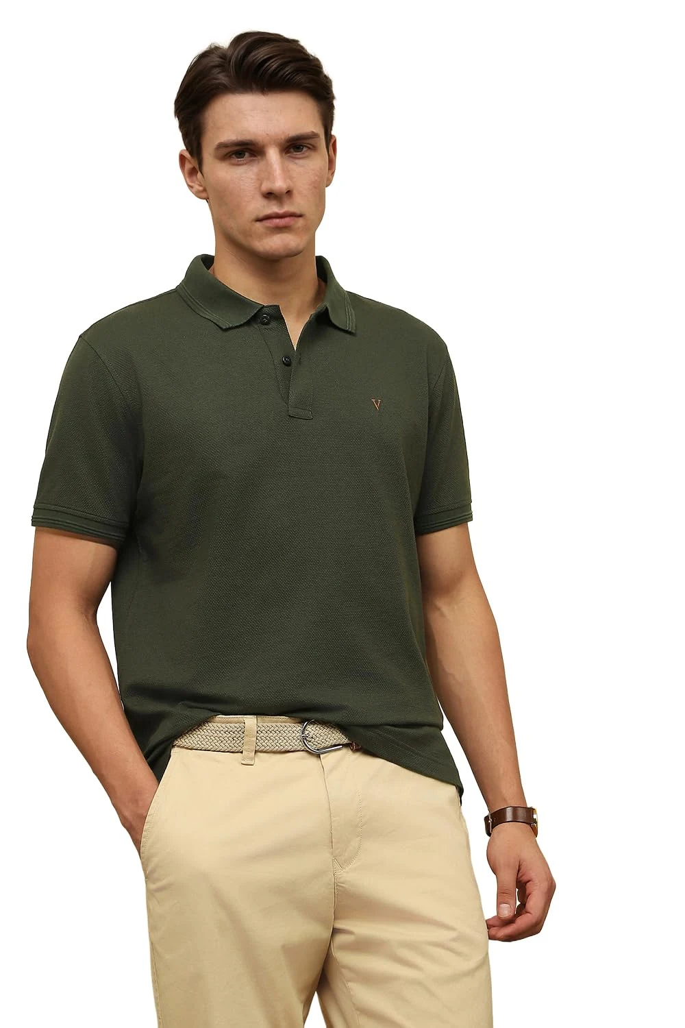 Мужская футболка-поло Van Heusen — оливковая