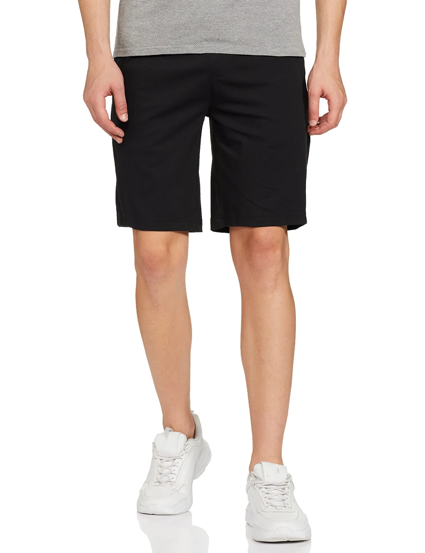 Мужские хлопковые шорты Van Heusen — чёрные, с карманом на молнии