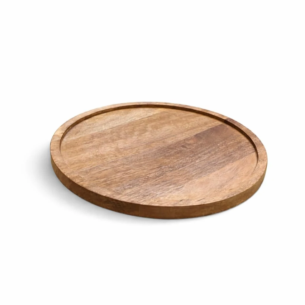 Поднос деревянный круглый Visaara Handicraft