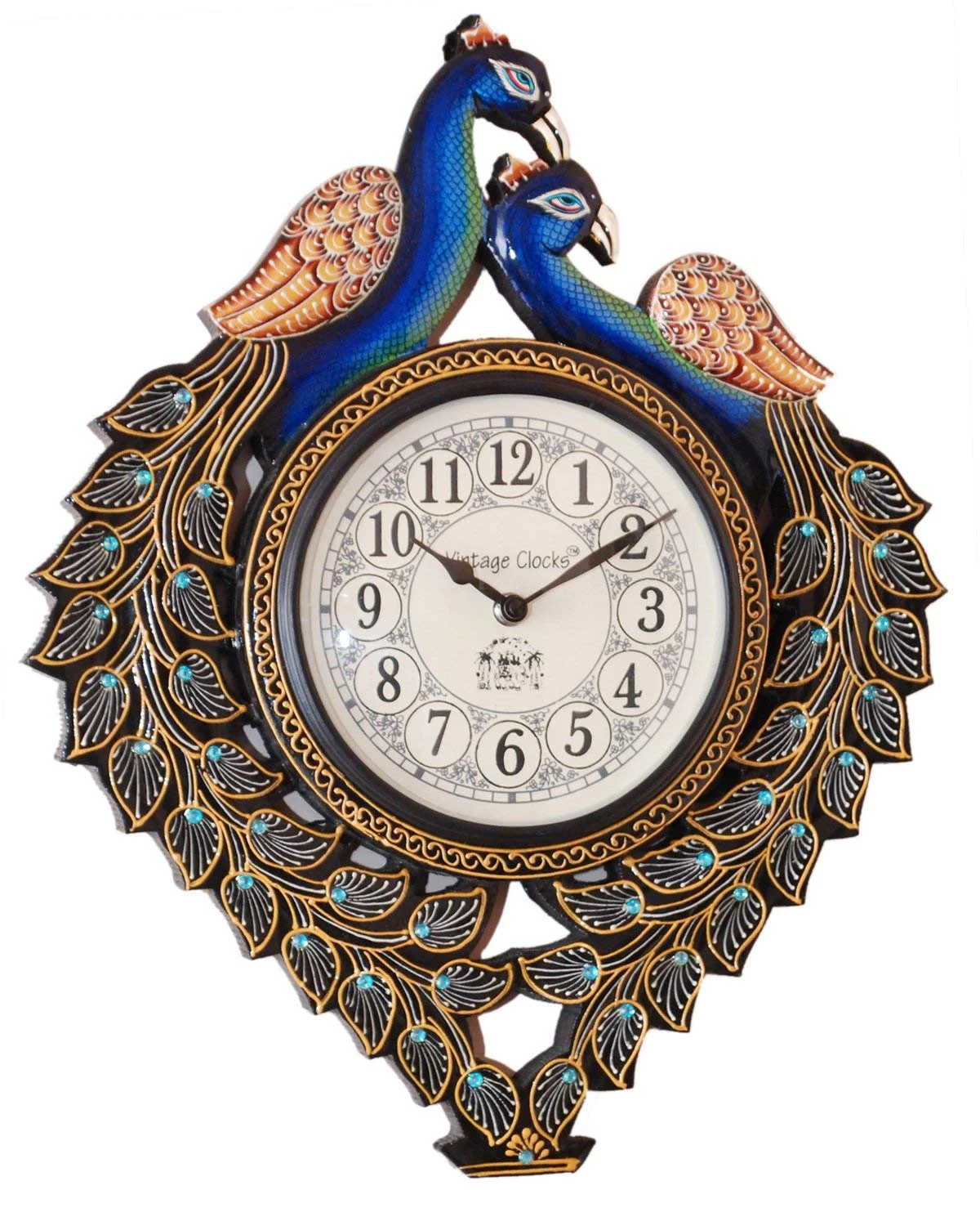 Настенные часы "Павлин" Vintage Clock